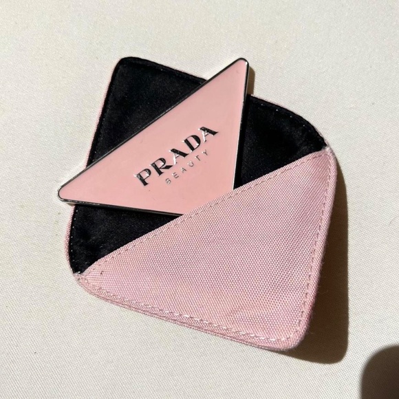 authentic vintage baby pink prada compact